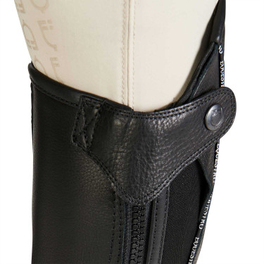 Mini-chaps en cuir avec profil contrasté Equestro Mini-chaps en cuir avec profil contrasté Equestro