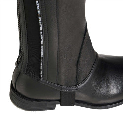 Mini-chaps en cuir avec profil contrasté Equestro Noir Mini-chaps en cuir avec profil contrasté Equestro Noir