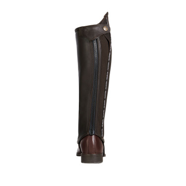 Mini-chaps en cuir avec profil contrasté Equestro Marron