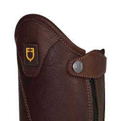 Mini-chaps unisex en cuir souple avec fermeture éclair latérale Magellano Equestro Marron