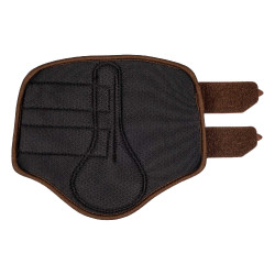 Guêtres avant en néoprène perforé avec double fermeture velcro Acavallo Marron foncé