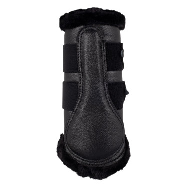 Guêtres avant en cuir écologique avec fourrure synthétique et double velcro Acavallo Guêtres avant en cuir écologique avec fourrure synthétique et double velcro Acavallo