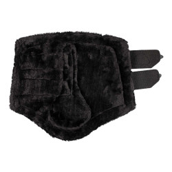 Guêtres avant en cuir écologique avec fourrure synthétique et double velcro Acavallo Noir Guêtres avant en cuir écologique avec fourrure synthétique et double velcro Acavallo Noir