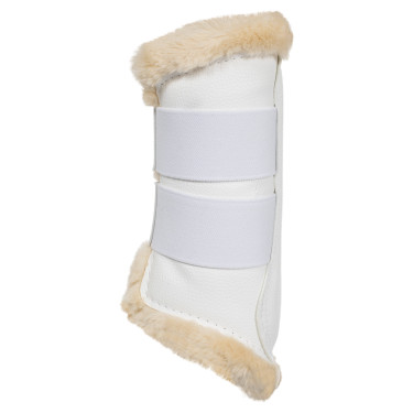 Guêtres avant en cuir écologique avec fourrure synthétique et double velcro Acavallo Guêtres avant en cuir écologique avec fourrure synthétique et double velcro Acavallo