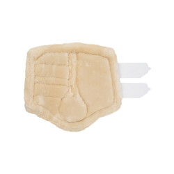 Guêtres avant en cuir écologique avec fourrure synthétique et double velcro Acavallo Blanc Guêtres avant en cuir écologique avec fourrure synthétique et double velcro Acavallo Blanc