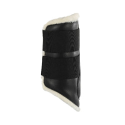 Guêtres avant en cuir écologique avec double fermeture velcro Acavallo Noir Guêtres avant en cuir écologique avec double fermeture velcro Acavallo Noir
