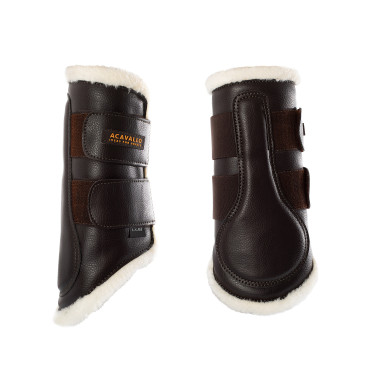 Guêtres avant en cuir écologique avec double fermeture velcro Acavallo Guêtres avant en cuir écologique avec double fermeture velcro Acavallo