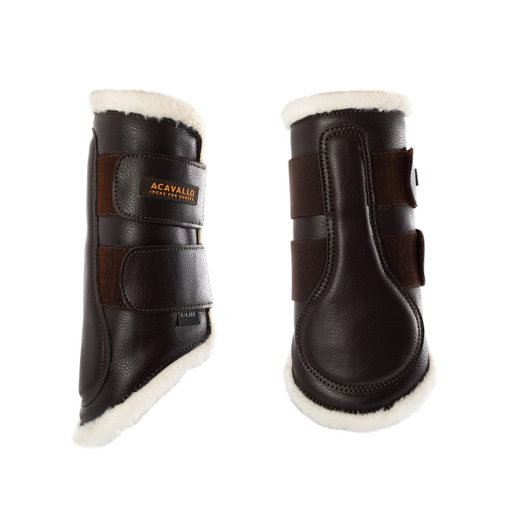 Guêtres avant en cuir écologique avec double fermeture velcro Acavallo Guêtres avant en cuir écologique avec double fermeture velcro Acavallo