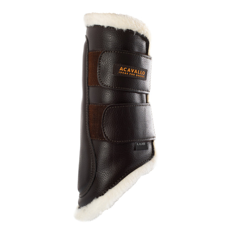 Guêtres avant en cuir écologique avec double fermeture velcro Acavallo Guêtres avant en cuir écologique avec double fermeture velcro Acavallo