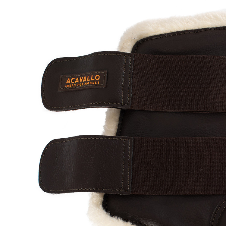 Guêtres avant en cuir écologique avec double fermeture velcro Acavallo Guêtres avant en cuir écologique avec double fermeture velcro Acavallo