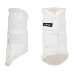 Guêtres avant en cuir écologique avec double fermeture velcro Acavallo