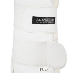 Guêtres avant en cuir écologique avec double fermeture velcro Acavallo Blanc