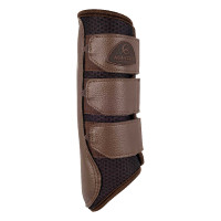 Guêtres arrière en néoprène perforé avec triple velcro Acavallo Noir