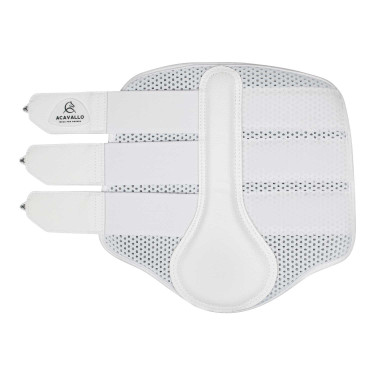 Guêtres arrière en néoprène perforé avec triple velcro Acavallo Blanc