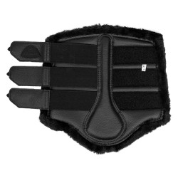 Guêtres arrière en cuir synthétique avec triple velcro Acavallo Noir Guêtres arrière en cuir synthétique avec triple velcro Acavallo Noir