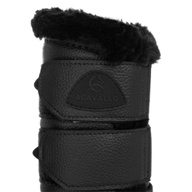 Guêtres arrière en cuir synthétique avec triple velcro Acavallo Guêtres arrière en cuir synthétique avec triple velcro Acavallo
