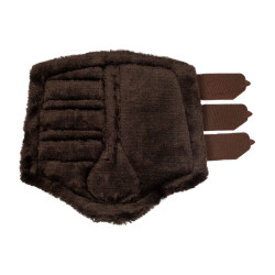 Guêtres arrière en cuir synthétique avec triple velcro Acavallo Marron foncé