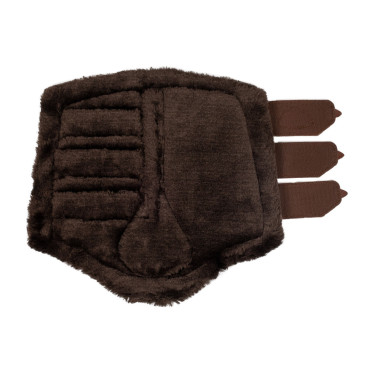 Guêtres arrière en cuir synthétique avec triple velcro Acavallo Marron foncé
