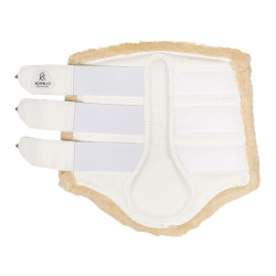 Guêtres arrière en cuir synthétique avec triple velcro Acavallo Blanc