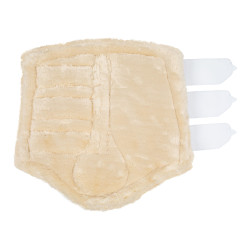 Guêtres arrière en cuir synthétique avec triple velcro Acavallo Blanc