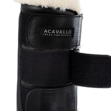 Guêtres arrière en cuir écologique avec triple fermeture velcro Acavallo Guêtres arrière en cuir écologique avec triple fermeture velcro Acavallo