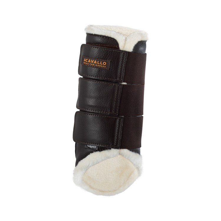 Guêtres arrière en cuir écologique avec triple fermeture velcro Acavallo Guêtres arrière en cuir écologique avec triple fermeture velcro Acavallo