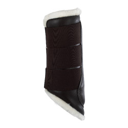 Guêtres arrière en cuir écologique avec triple fermeture velcro Acavallo Marron Guêtres arrière en cuir écologique avec triple fermeture velcro Acavallo Marron