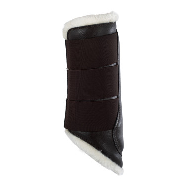 Guêtres arrière en cuir écologique avec triple fermeture velcro Acavallo Marron Guêtres arrière en cuir écologique avec triple fermeture velcro Acavallo Marron