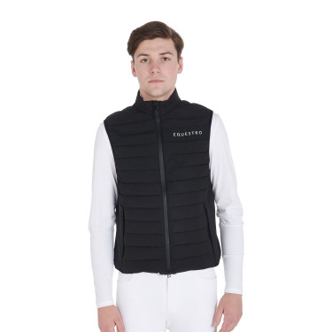 Gilet homme en tissu technique coupe-vent Equestro Gilet homme en tissu technique coupe-vent Equestro