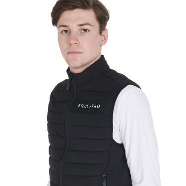 Gilet homme en tissu technique coupe-vent Equestro Gilet homme en tissu technique coupe-vent Equestro