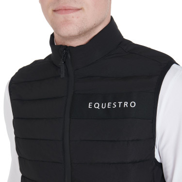 Gilet homme en tissu technique coupe-vent Equestro Gilet homme en tissu technique coupe-vent Equestro