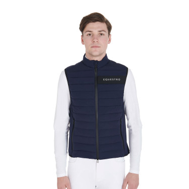 Gilet homme en tissu technique coupe-vent Equestro Gilet homme en tissu technique coupe-vent Equestro