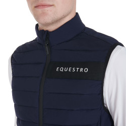 Gilet homme en tissu technique coupe-vent Equestro Marine Bleu marine Gilet homme en tissu technique coupe-vent Equestro Marine Bleu marine