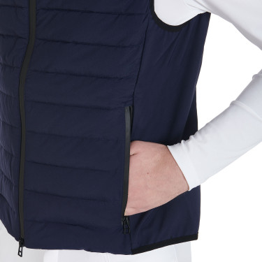 Gilet homme en tissu technique coupe-vent Equestro Gilet homme en tissu technique coupe-vent Equestro