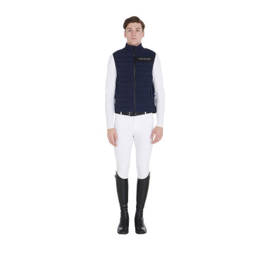 Gilet homme en tissu technique coupe-vent Equestro Gilet homme en tissu technique coupe-vent Equestro