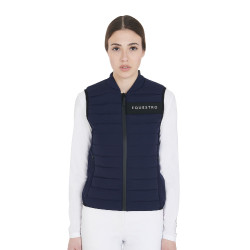 Gilet en tissu technique coupe-vent femme Equestro Marine Bleu marine