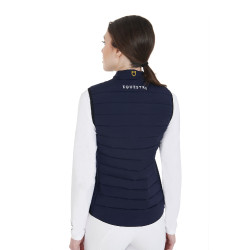 Gilet en tissu technique coupe-vent femme Equestro Marine Bleu marine