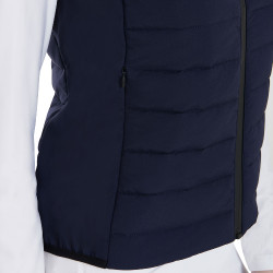 Gilet en tissu technique coupe-vent femme Equestro Marine Bleu marine