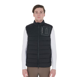 Gilet en tissu stretch avec patch en silicone homme Equestro Noir
