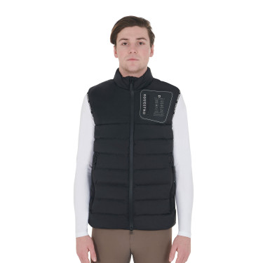 Gilet en tissu stretch avec patch en silicone homme Equestro Gilet en tissu stretch avec patch en silicone homme Equestro