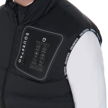 Gilet en tissu stretch avec patch en silicone homme Equestro Gilet en tissu stretch avec patch en silicone homme Equestro