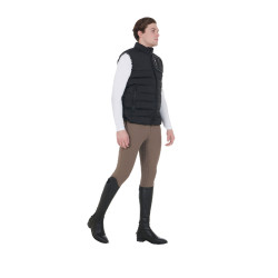 Gilet en tissu stretch avec patch en silicone homme Equestro Noir
