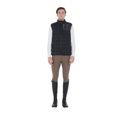 Gilet en tissu stretch avec patch en silicone homme Equestro Noir