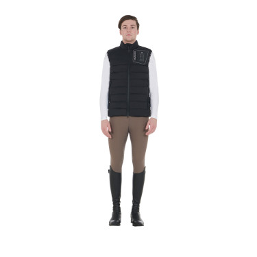Gilet en tissu stretch avec patch en silicone homme Equestro Gilet en tissu stretch avec patch en silicone homme Equestro