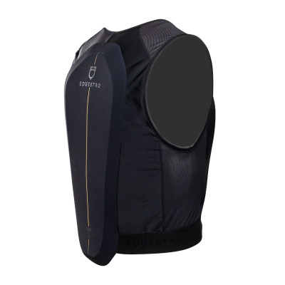 Gilet de protection niveau 2 avec poitrine rembourrée unisex Equestro Noir