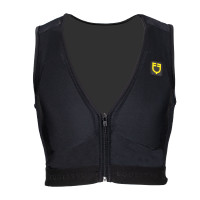 Gilet de protection niveau 2 avec poitrine rembourrée unisex Equestro Blanc Gilet de protection niveau 2 avec poitrine rembourrée unisex Equestro Blanc