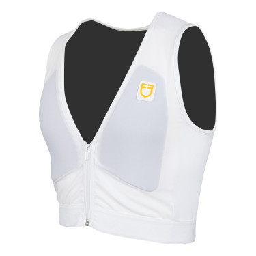 Gilet de protection niveau 2 avec poitrine rembourrée unisex Equestro Blanc Gilet de protection niveau 2 avec poitrine rembourrée unisex Equestro Blanc