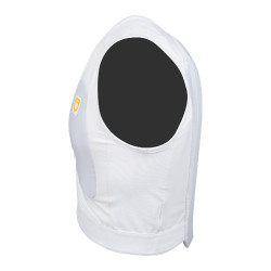 Gilet de protection niveau 2 avec poitrine rembourrée unisex Equestro Blanc Gilet de protection niveau 2 avec poitrine rembourrée unisex Equestro Blanc