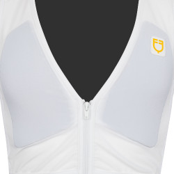 Gilet de protection niveau 2 avec poitrine rembourrée unisex Equestro Blanc Gilet de protection niveau 2 avec poitrine rembourrée unisex Equestro Blanc