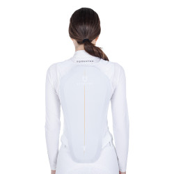 Gilet de protection niveau 2 avec poitrine rembourrée unisex Equestro Blanc Gilet de protection niveau 2 avec poitrine rembourrée unisex Equestro Blanc